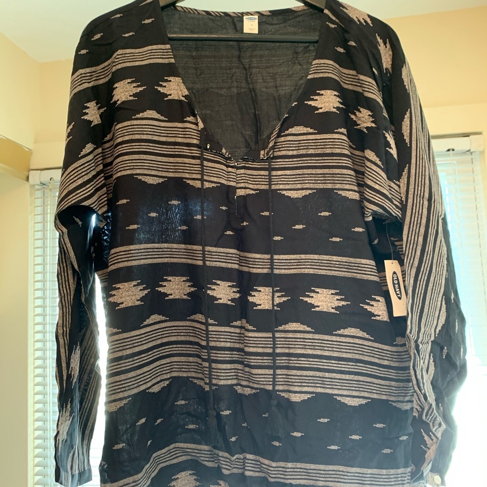 NWT | Old Navy Long Sleeve Print Blouse